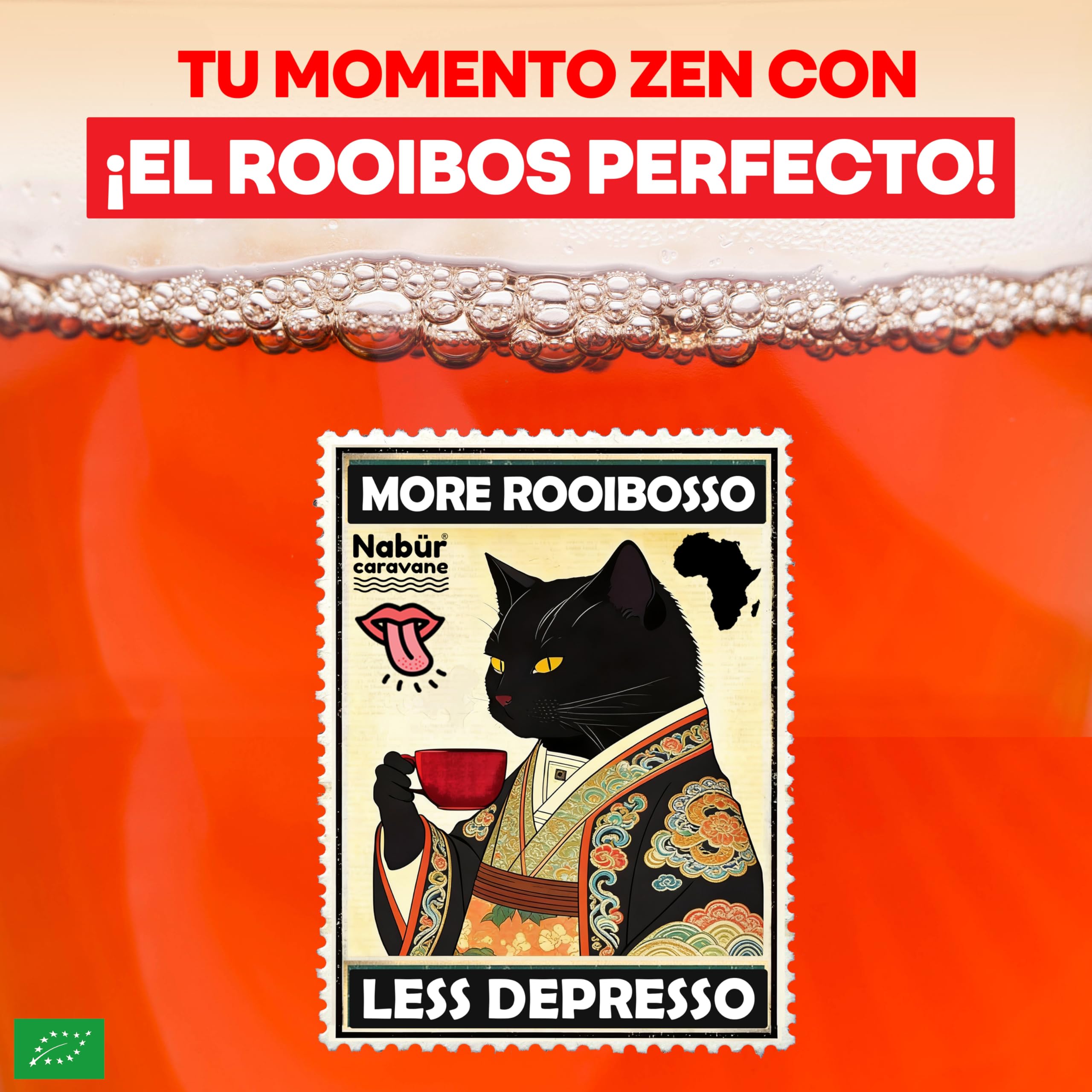Rooibos Biologico Sfuso Bio 200g Tè Rosso Antiossidante 0% Teina Caffeina Nabür