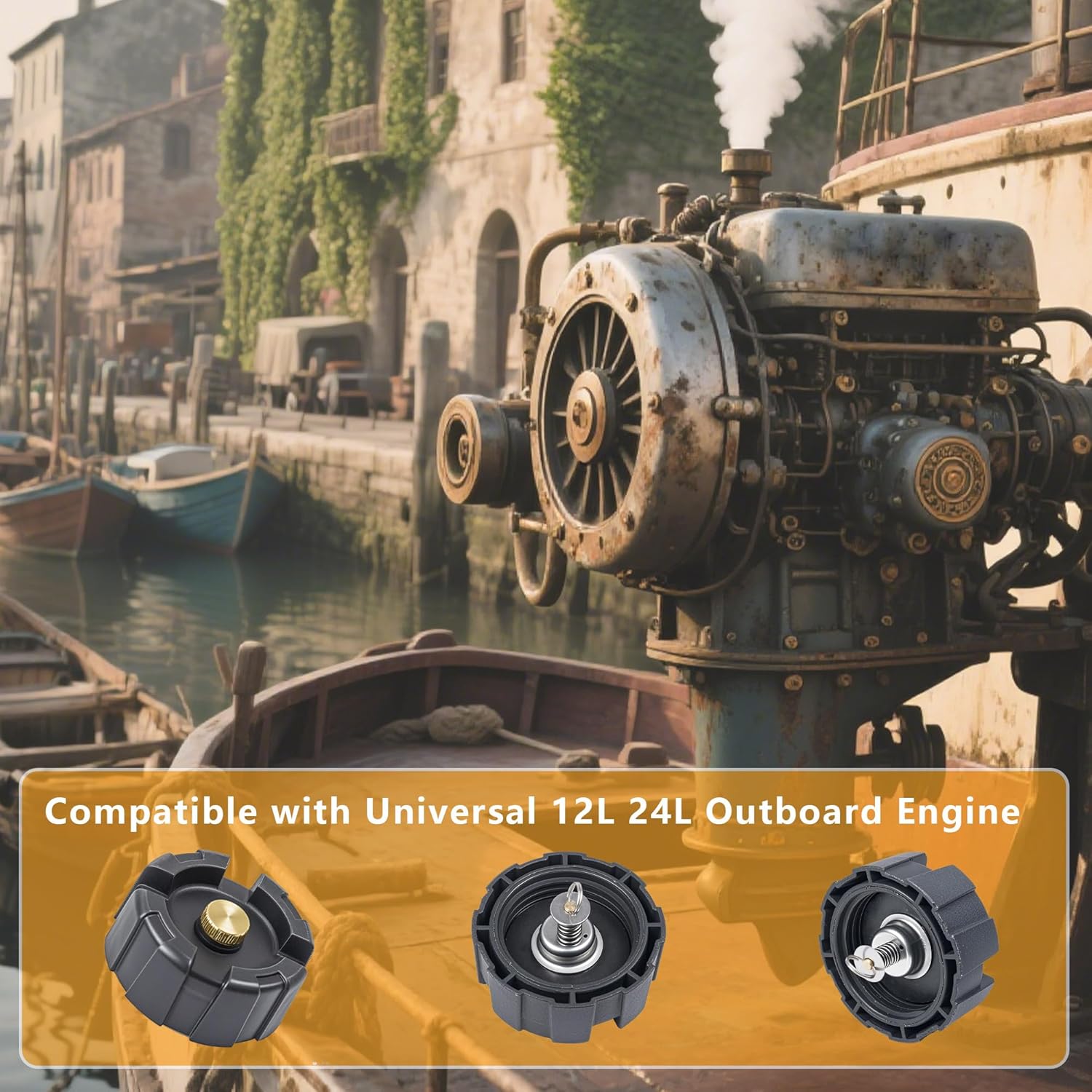 Universal Marine Boat Tank Gas Cap Outboard Engine Plastic Fuel Oil Tank Cover