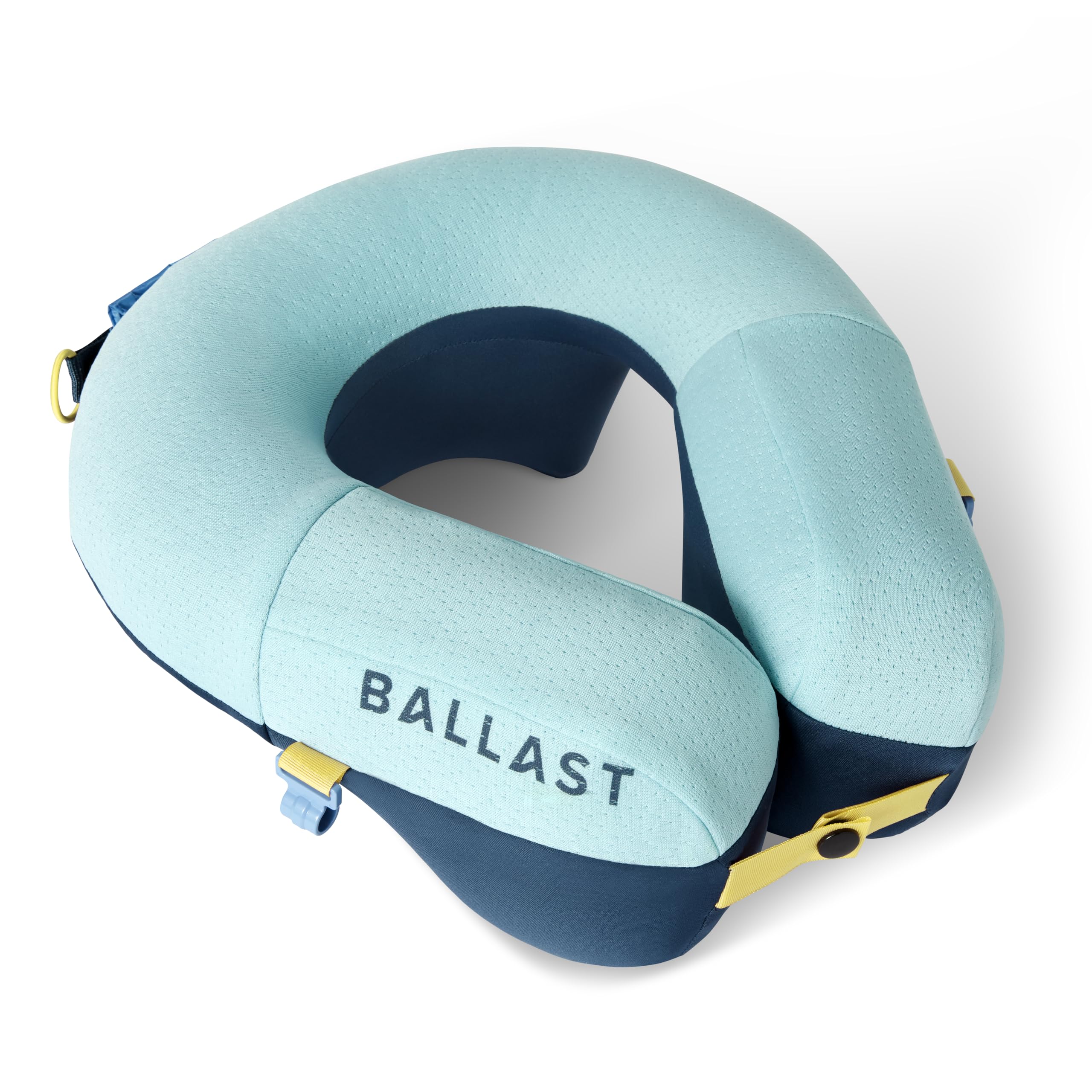 Ballast Travel Pillow PRO – Neck Pillow for Airplane, Compact Inflatable Travel Pillow for Beach & Traveling, Enjoy Relaxation Wherever You Go (Tropical Blue)