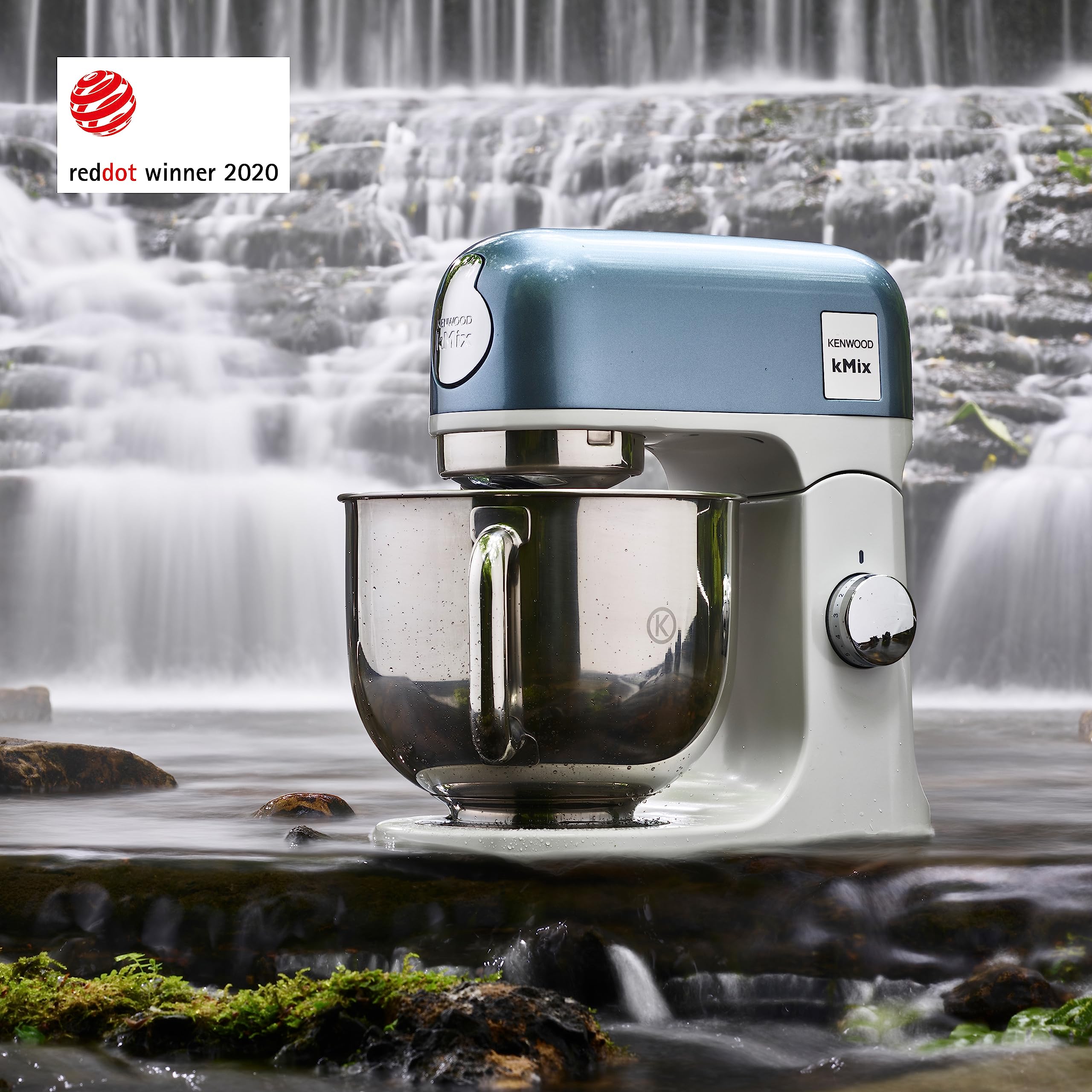 Kenwood KMX760BL KMIX Impastatrice Planetaria con Ciotola con manico in Acciaio da 5L, 3 Ganci di Miscelazione, Potenza 1000W, Personalizzabile con oltre 20 Accessori Acquistabili Separatamente, Blu