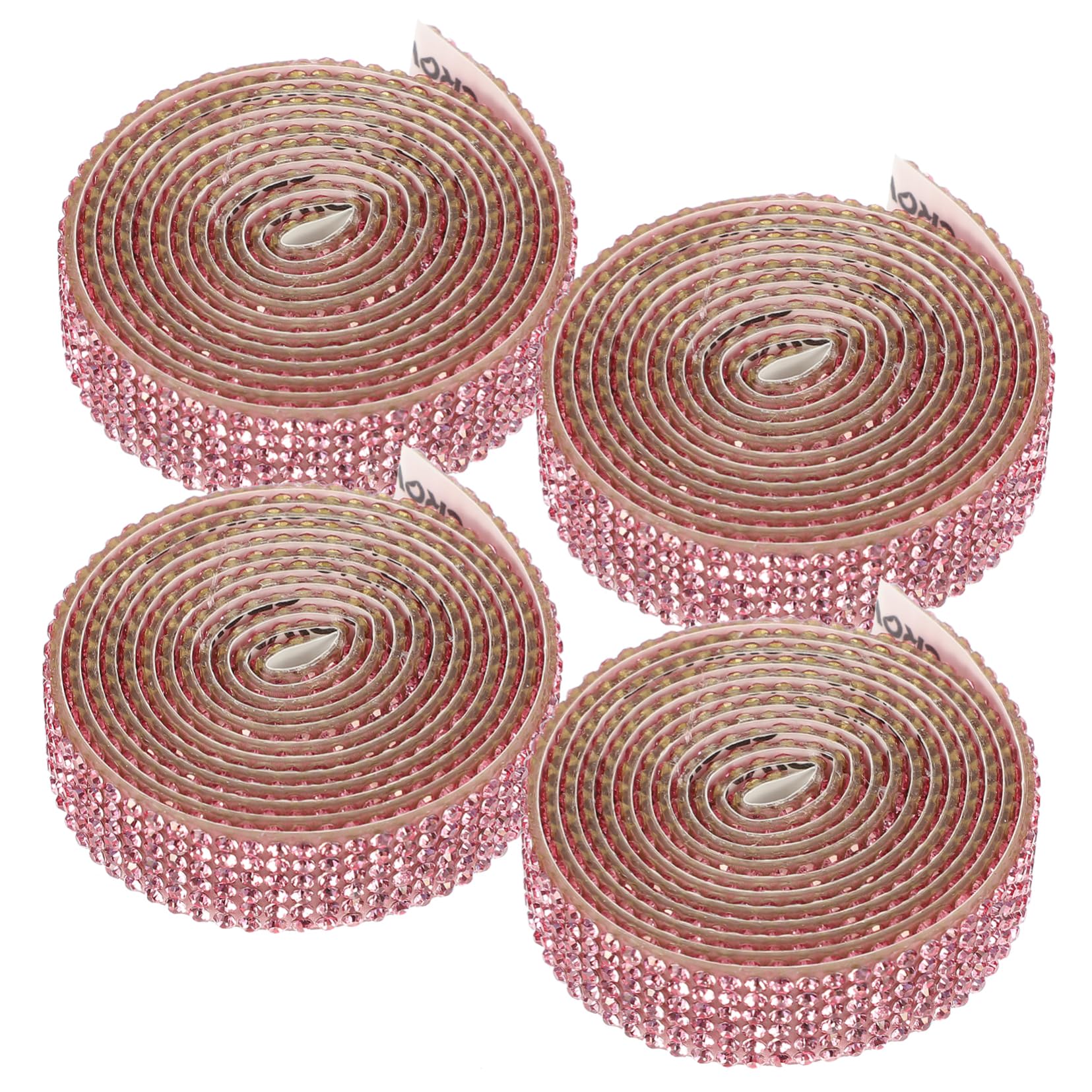 Angoily 3 Sätze Diy Decorative Diamond Aufkleber Hochzeit Strass-patches Dekoration Brautgürtel Gold Applikationen Aus Strass Strassflecken Für Kleidung Strasssteine Rosig 4 Rollen * 3