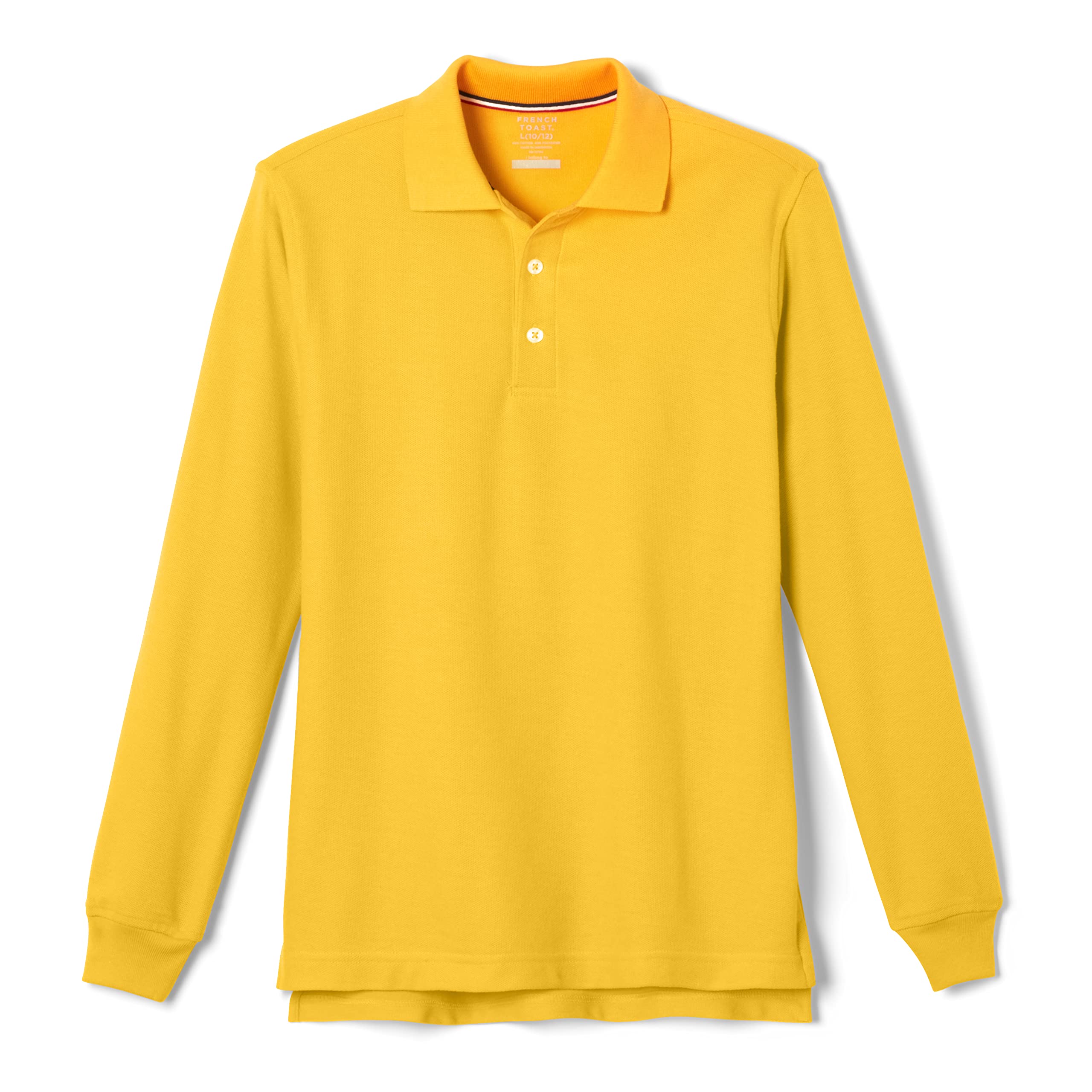 French Toast Boys Pique Polo School Uniform Shirt with Long Sleeves for Boys and Girls