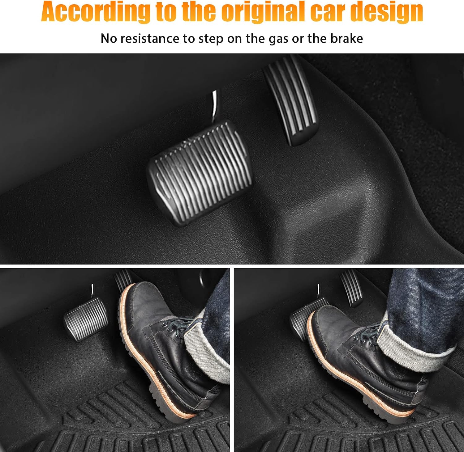 OCTOMO Hybrid Floor Mats for 2025 Ford Maverick (2022-2025) | Front & 2nd Row Custom Fit TPE Floor Liners All-Weather | Anti-Slip Heavy-Duty Truck Accessories(Hybrid Version Only)