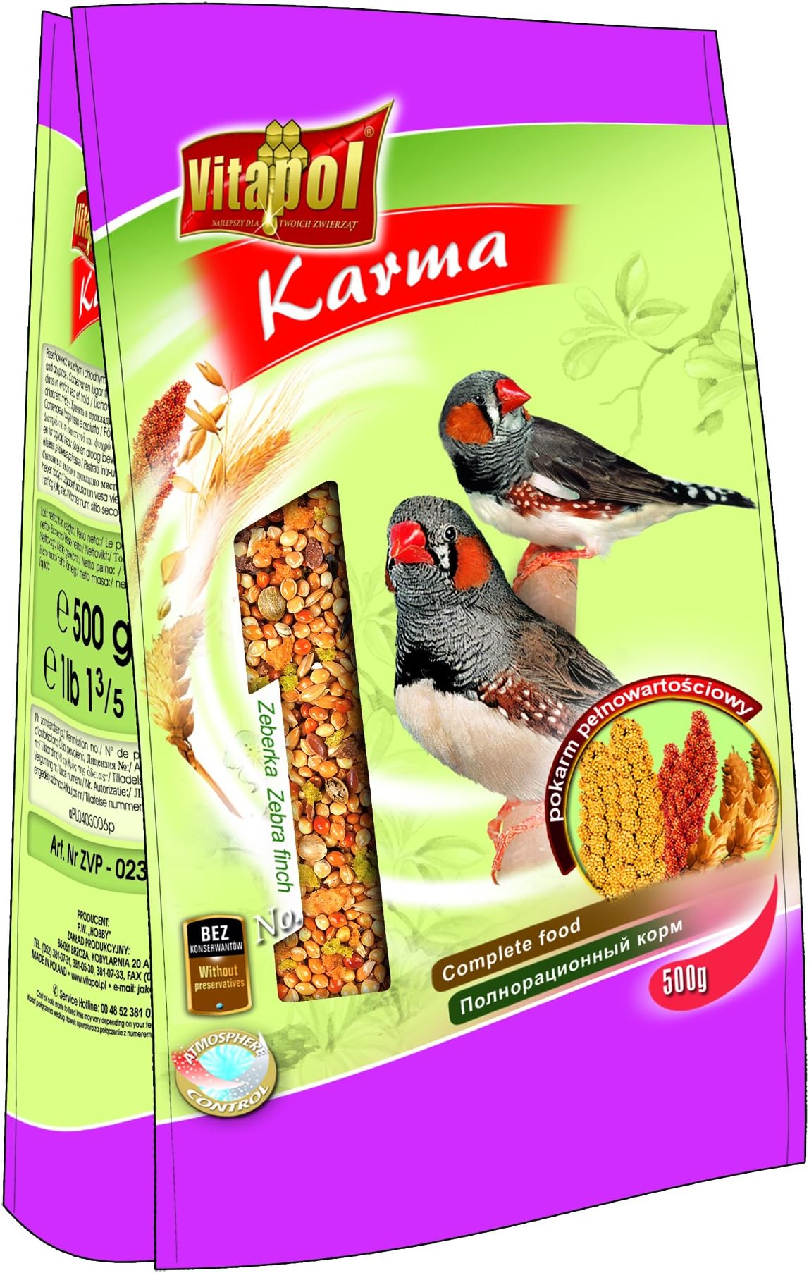 Karmeo Premium Food for Zebra Finch 500-gm