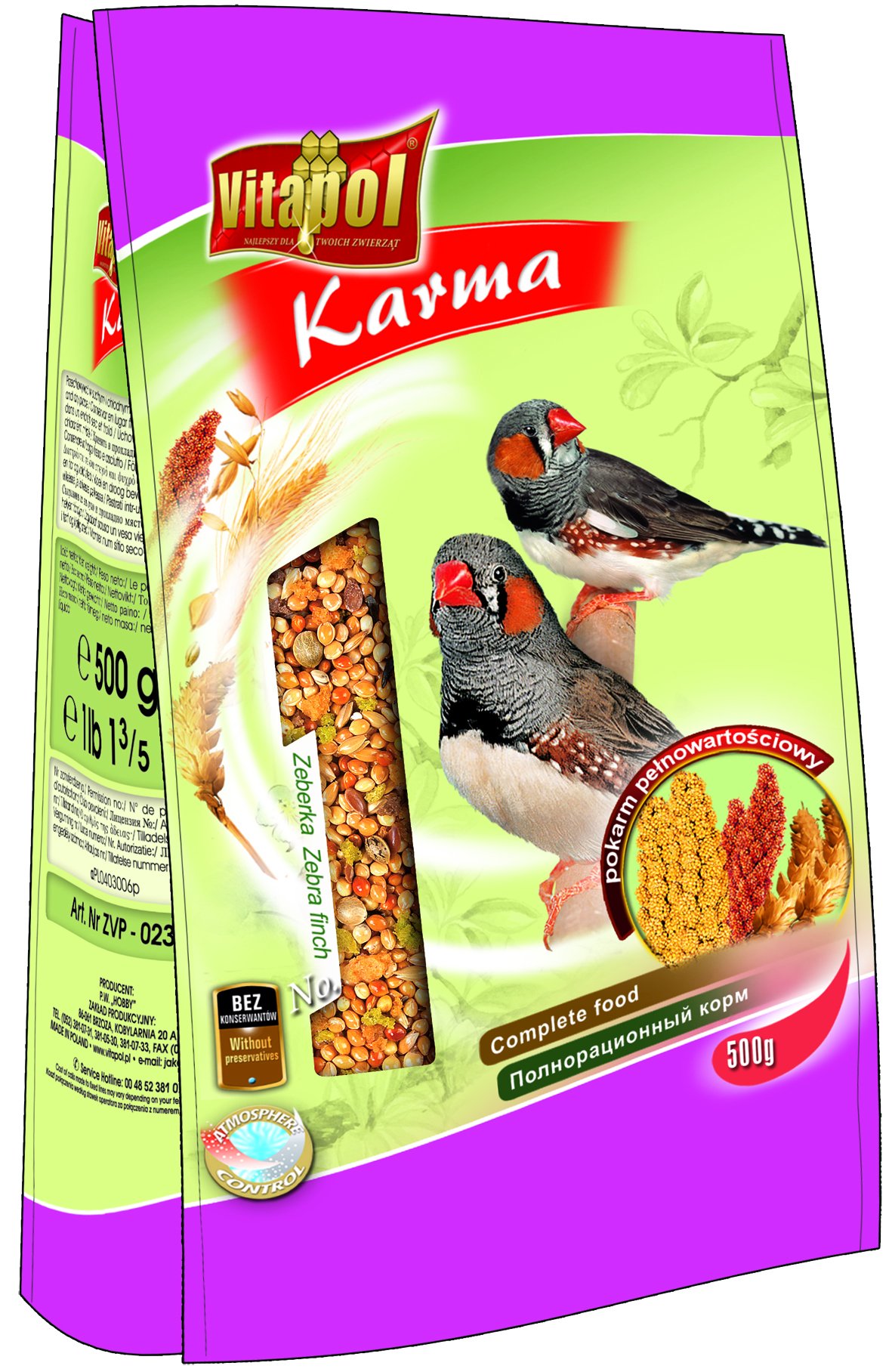 Vitapol Karmeo Premium Food for Zebra Finch 500-gm