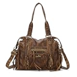 Bag,Hobo Purses For Women Vintage Leather Large Satchel Tote Handbag Multi Pocket Shoulder Bag