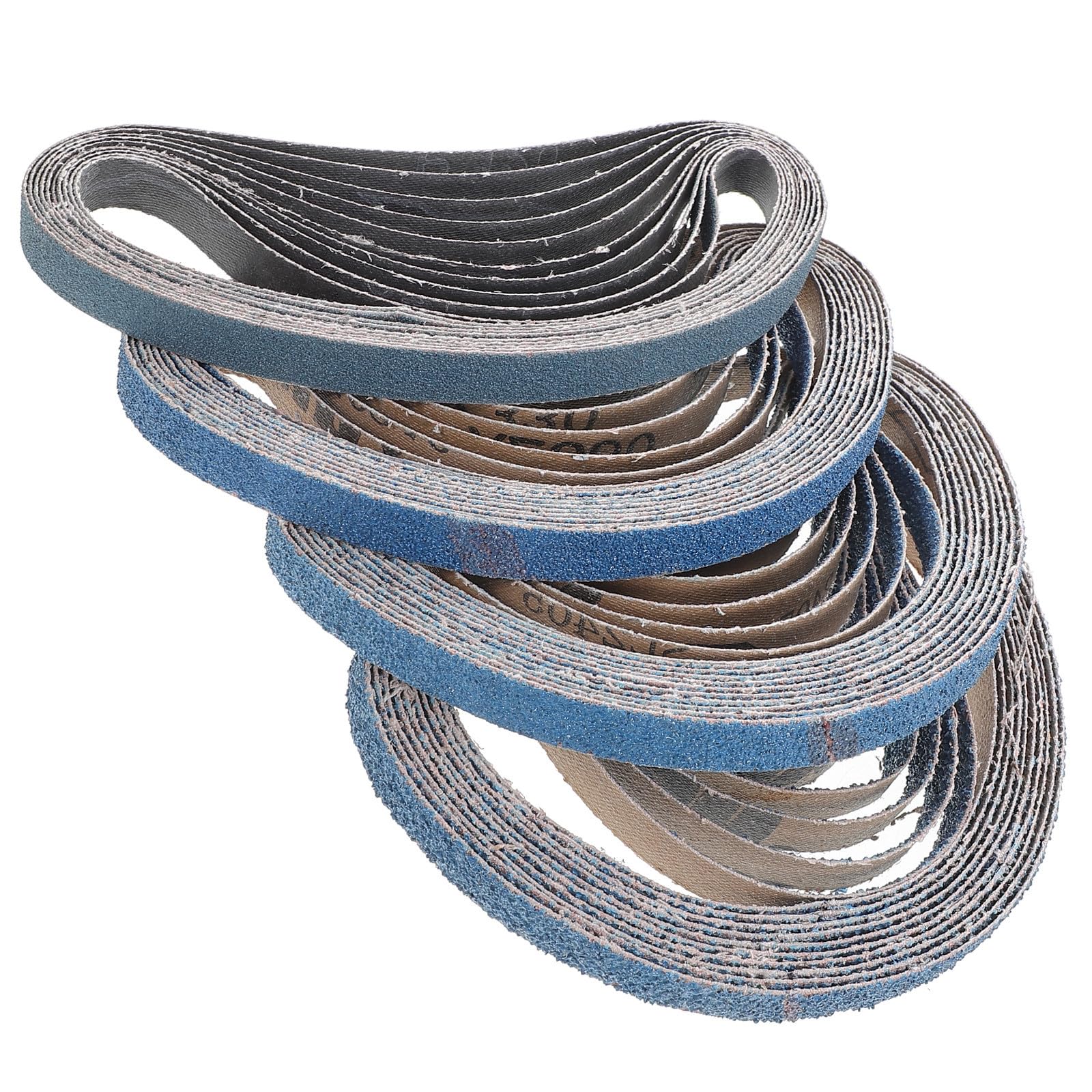 BETOOKY Bandas de Lijado Alta Eficiencia de Tela y Piedra Arenisca 40 Piezas Azul para Metal y Madera y Fácil para Uso Industrial y Doméstico