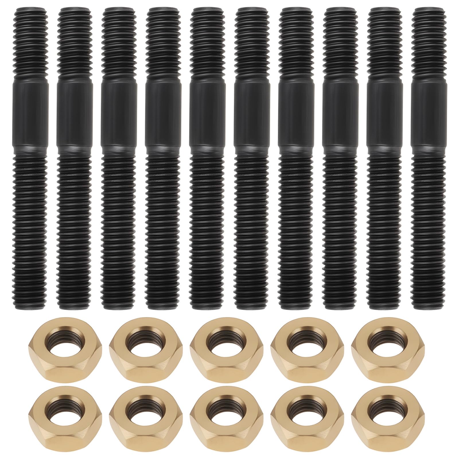10 Stück M8x1,25 Mm Auspuffkrümmer-Stehbolzen N90188902 Kompatibel mit VW Kompatibel mit Audi