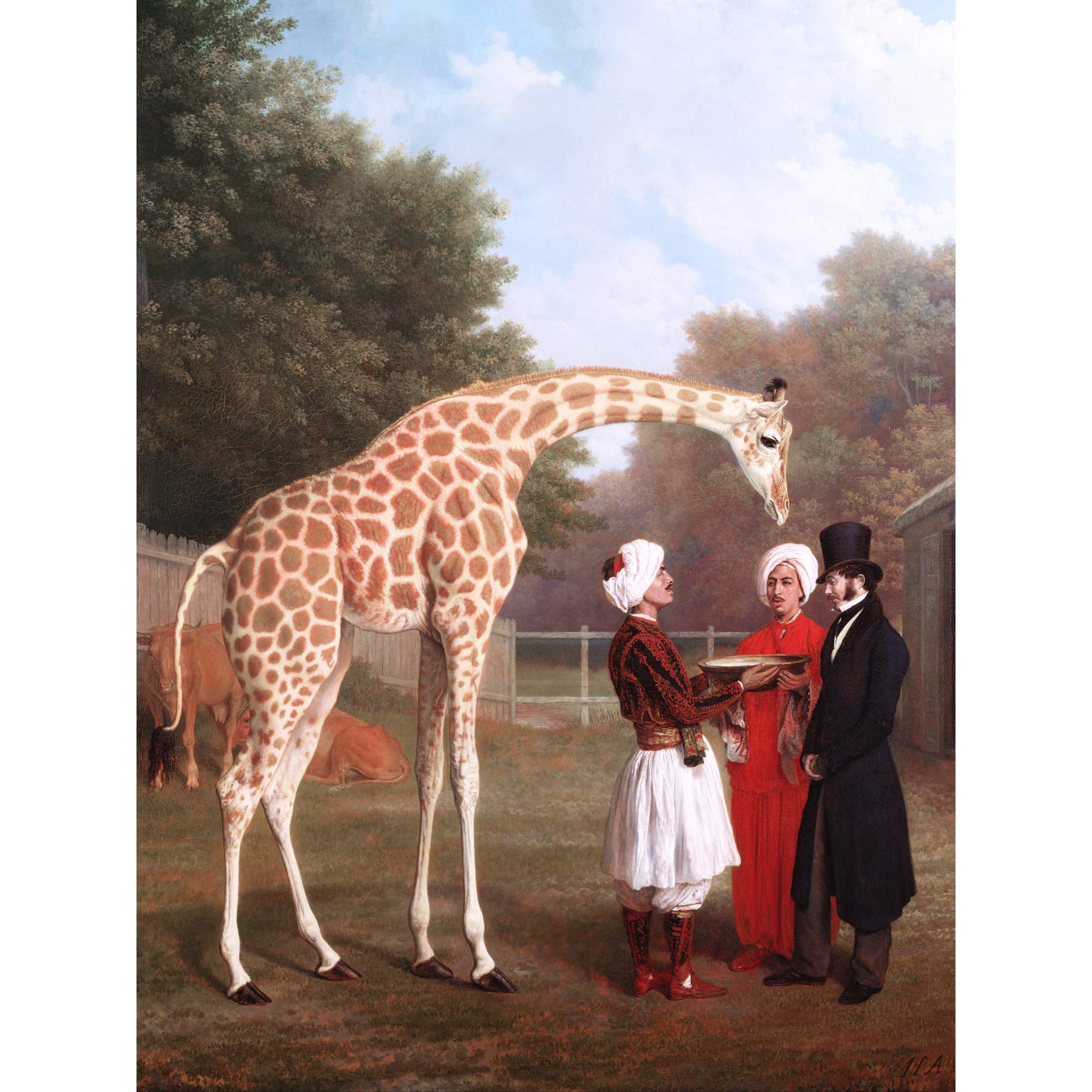 Jacques Laurent Agasse Nubian Giraffe Large Art Print Poster Wall Decor Premium Mural