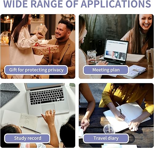 Vista 24 de CAGIE Diario con candado para niñas, A5 con contraseña rellenable, con forro, diario bloqueado, lindo regalo de Navidad y cumpleaños para niñas