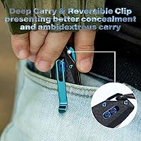 Vista 4 de Dispatch Axis Lock - Cuchillo de bolsillo plegable con clip, hoja de acero D2 de 3.27 pulgadas y mango de fibra de carbono, cuchillos plegables