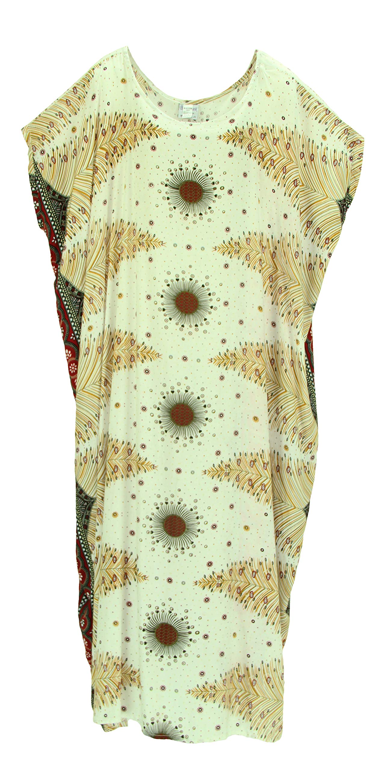 BeautybatikBohomein Flora Printed Women Plus Size Kaftan Kimono Loungewear Maxi Long Dress