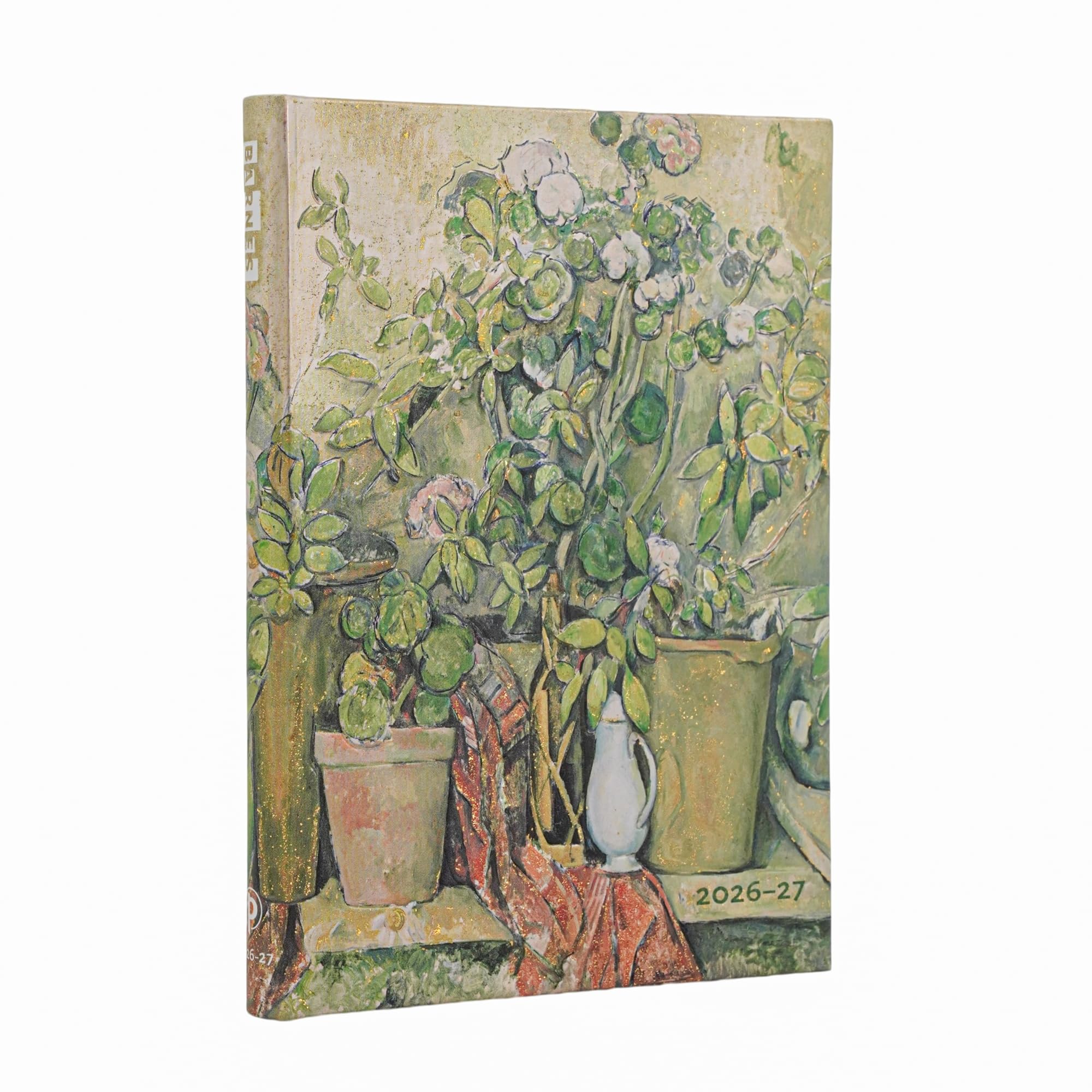 18-Monatskalender 2026-2027 Cezannes Terrakotta-Töpfe und Blumen Midi Horizontal