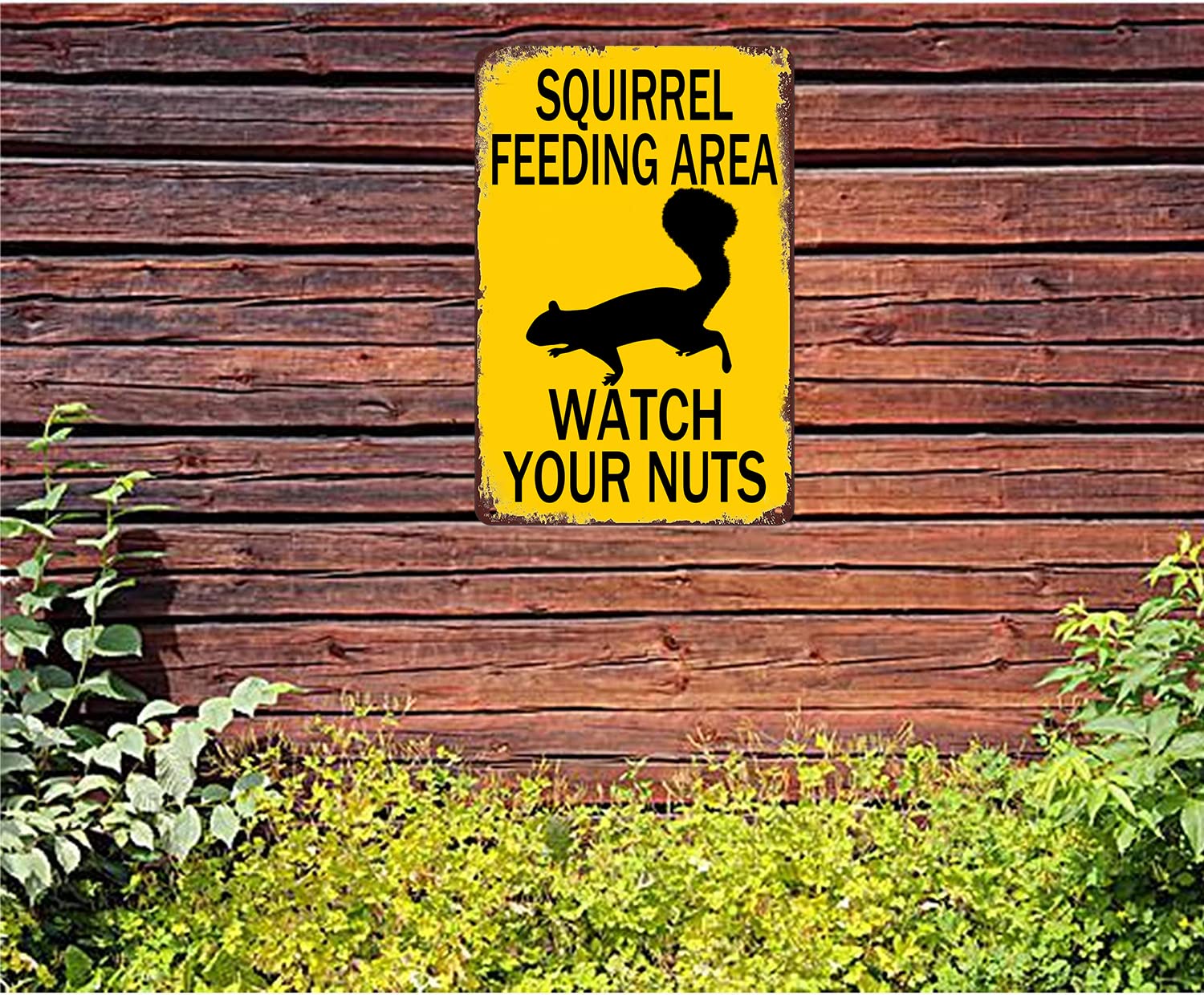 Eichhörnchen-Blechschild „Beware Of Squirrels“ – Lustiges Metallschild Für Garten, Haus Oder Als Geschenk