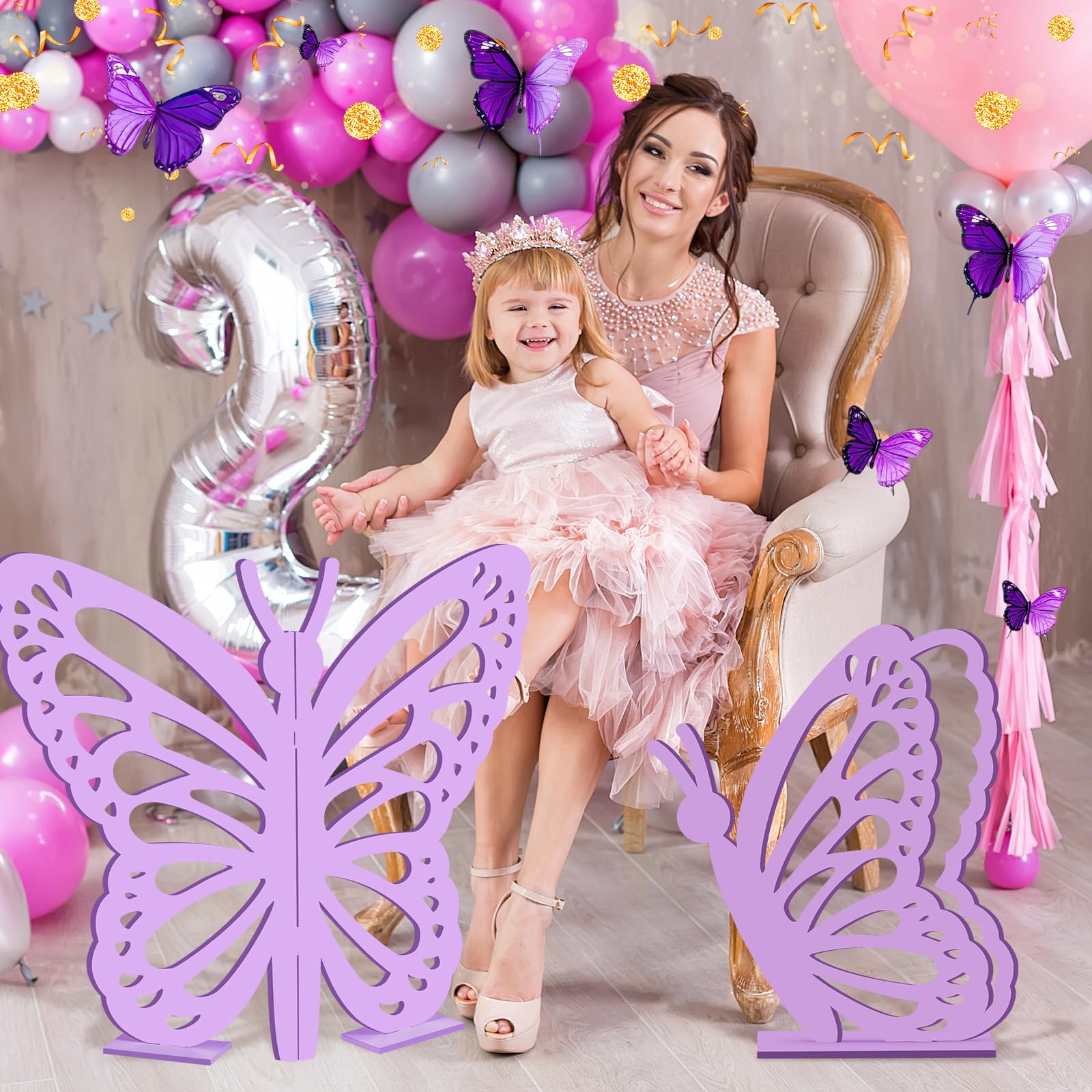 Blue Butterfly Wings Backdrop Dreamlike Portrait Photo Background For Photography Vinyl Events Party Banner Decorations 150*100cm I.453530699