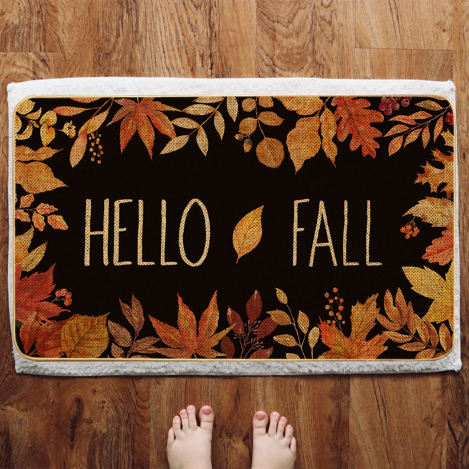 Fall Maple Leaves Doormat - Autumn Welcome Mat -7 Fall Maple Leaves Doormat - Autumn Welcome Mat -7