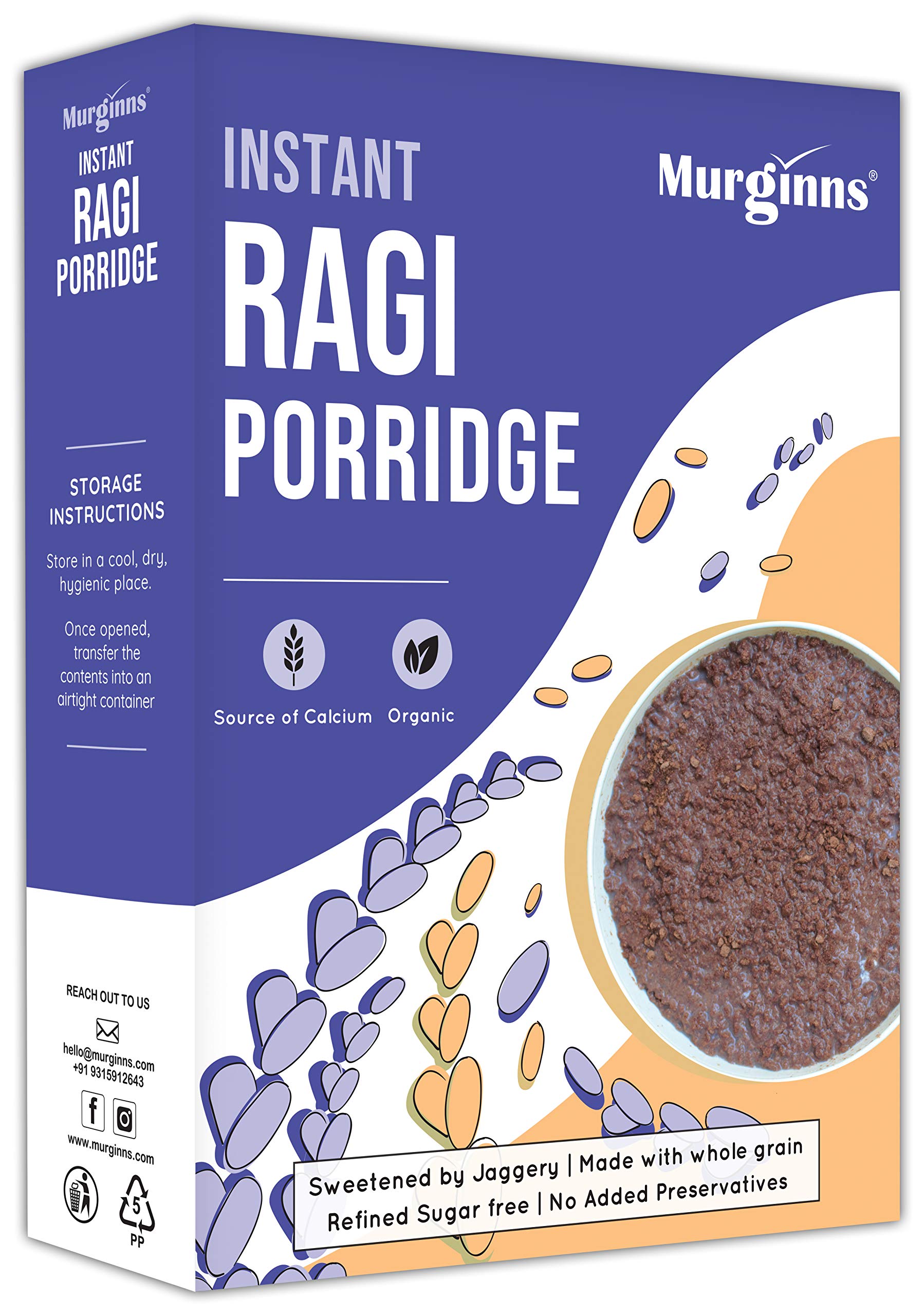 Murginns Instant Porridge with Jaggery | All Ages (Ragi Porridge)