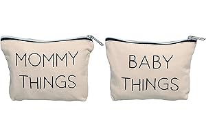 Lovely Mommy and Baby Canvas Pouch Set: The Perfect Baby Shower Gift