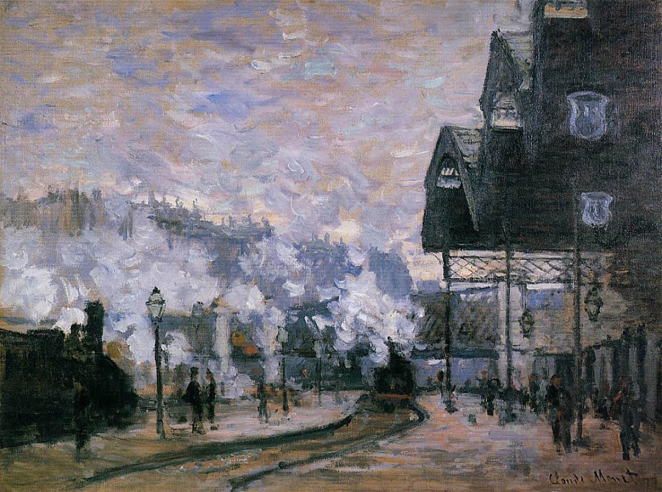 POSTERIIk Famous Animal Posters Vintage Picture Saint Lazare Station the Western Region Goods Sheds by Claude Monet Modern Wall Decor for Home Decor 60x90cm