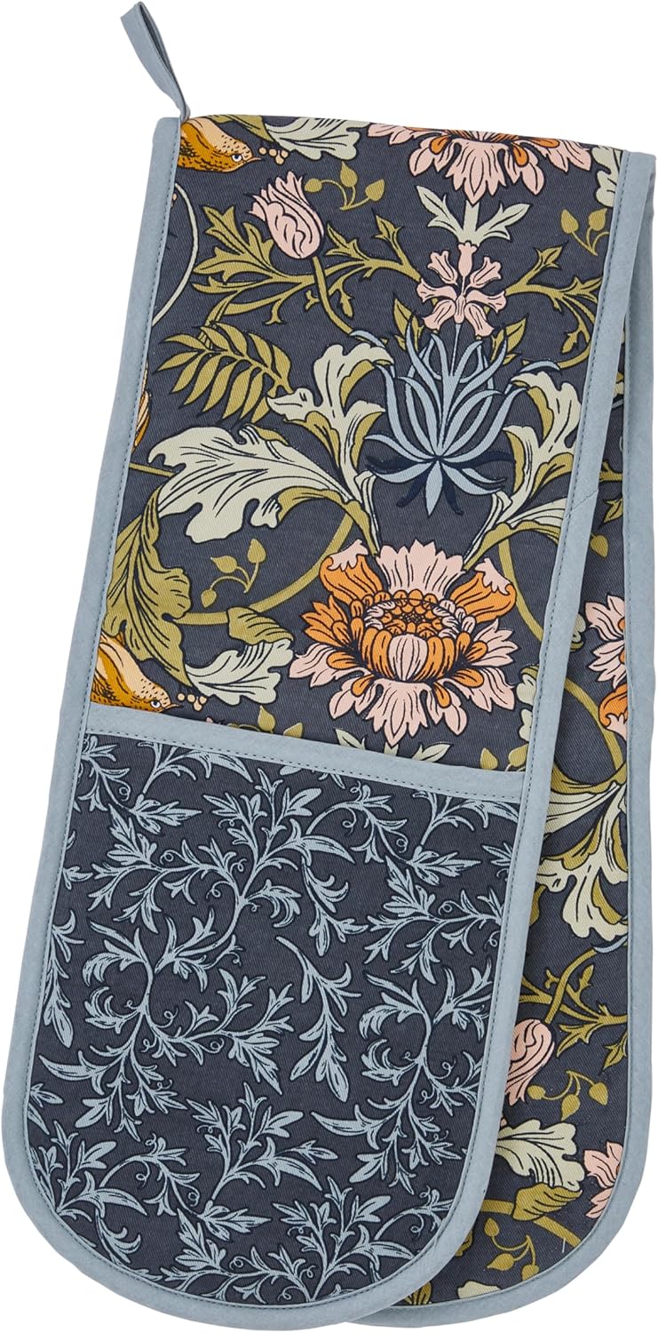 Ulster Weavers Finch & Flower Double Oven Glove One Size in Navy