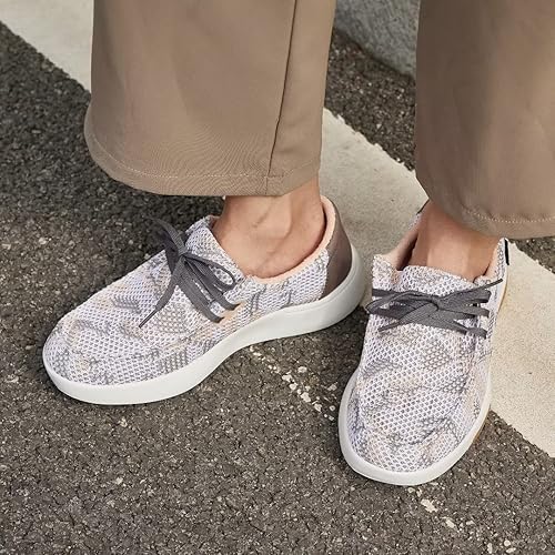 Miniatura 8 de OrthoComfoot Women's Orthopedic Slip-On Shoes, Comfortable Arch Support Casual Loafers for Plantar Fasciitis, Ultralight Boat Sneakers for Heel and