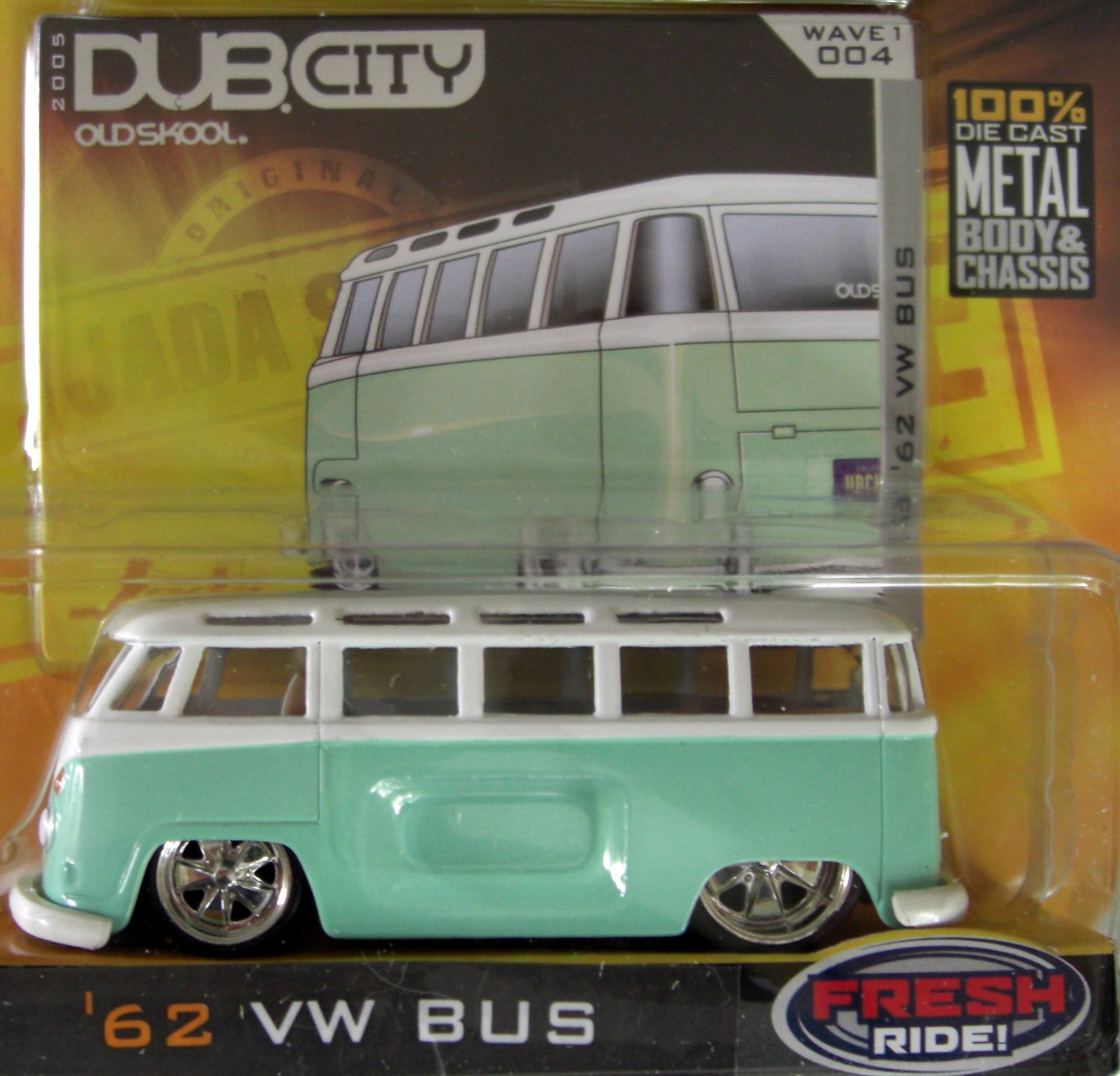 Amazon.com: Jada 1:64 Dub City Oldskool '62 VW Bus White/Light