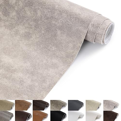 Faux Leather Vinyl Upholstery Fabric by The Yard, 1.3mm Thick