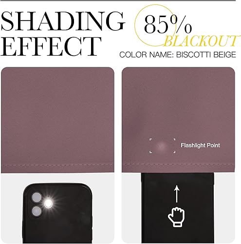 Miniatura 5 de NICETOWN - Juego de 2paneles de cortinas opacas para sala de estar, para oscurecimiento de habitación, 52x63pulgadas, color rosa oscuro