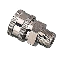 Vista 5 de Tool Daily Pressure Washer Adapter Set, Pressure Washer Adapter, 3/8 Inch Quick Connect Kit, M22 14mm to M22 Metric Fitting, 5000 PSI