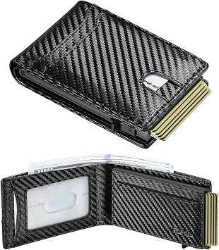 furid Card Wallet For Men Slim: Smart Wallet - Rfid Minimalist Front Pocket with ID Window Pop Up Wallet Gift For Male