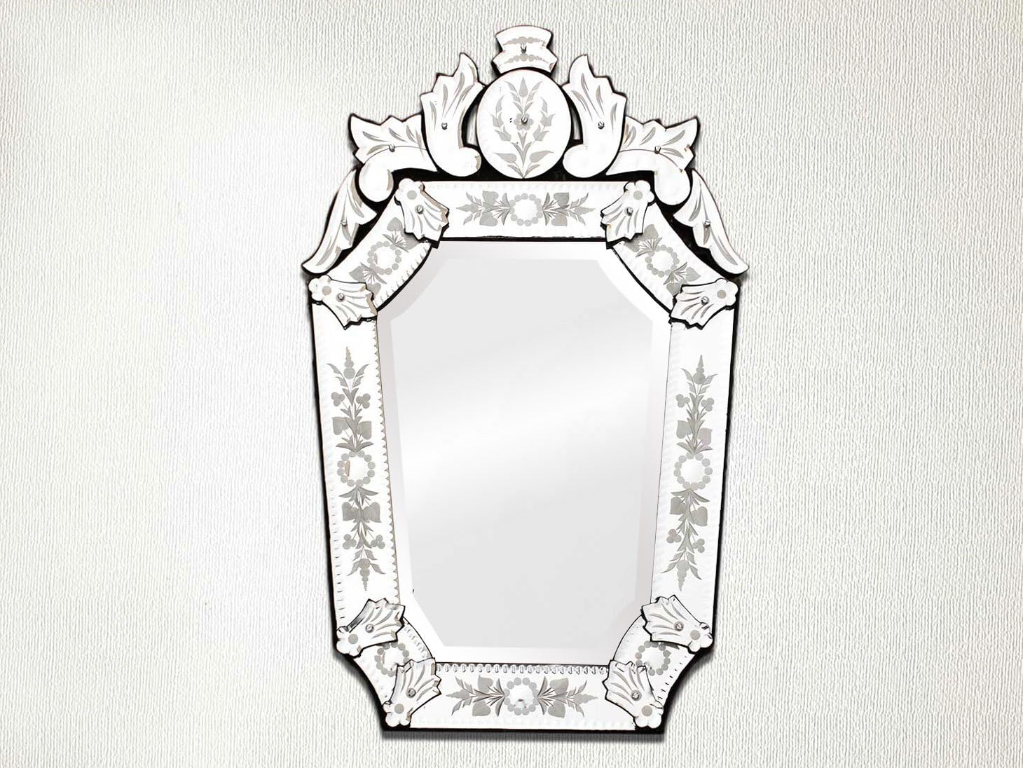 Indian Shelf 1 Piece Vocalforlocal Handmade Multicolor Glass Vintage Venetian Mirror