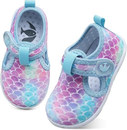 FEETCITY Zapatos deportivos acuáticos para bebés, niños y niñas, calcetines acuáticos de secado rápido para playa, natación, piscina