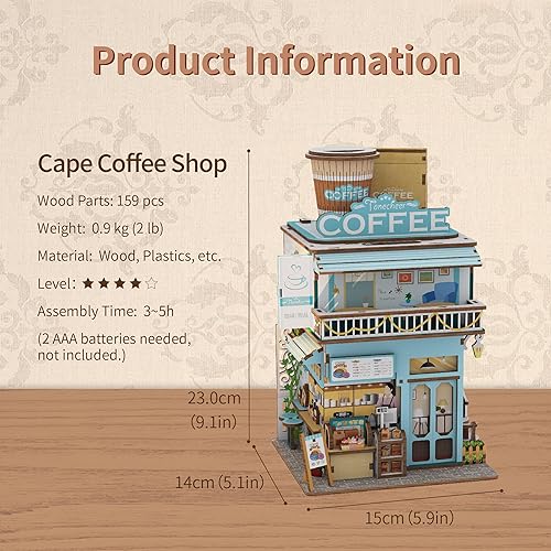 Miniatura 2 de Tonecheer Kit de modelo de casa de muñecas de escritorio con rompecabezas 3D, decoración del hogar, apertura automática de tapa, almacenamiento de
