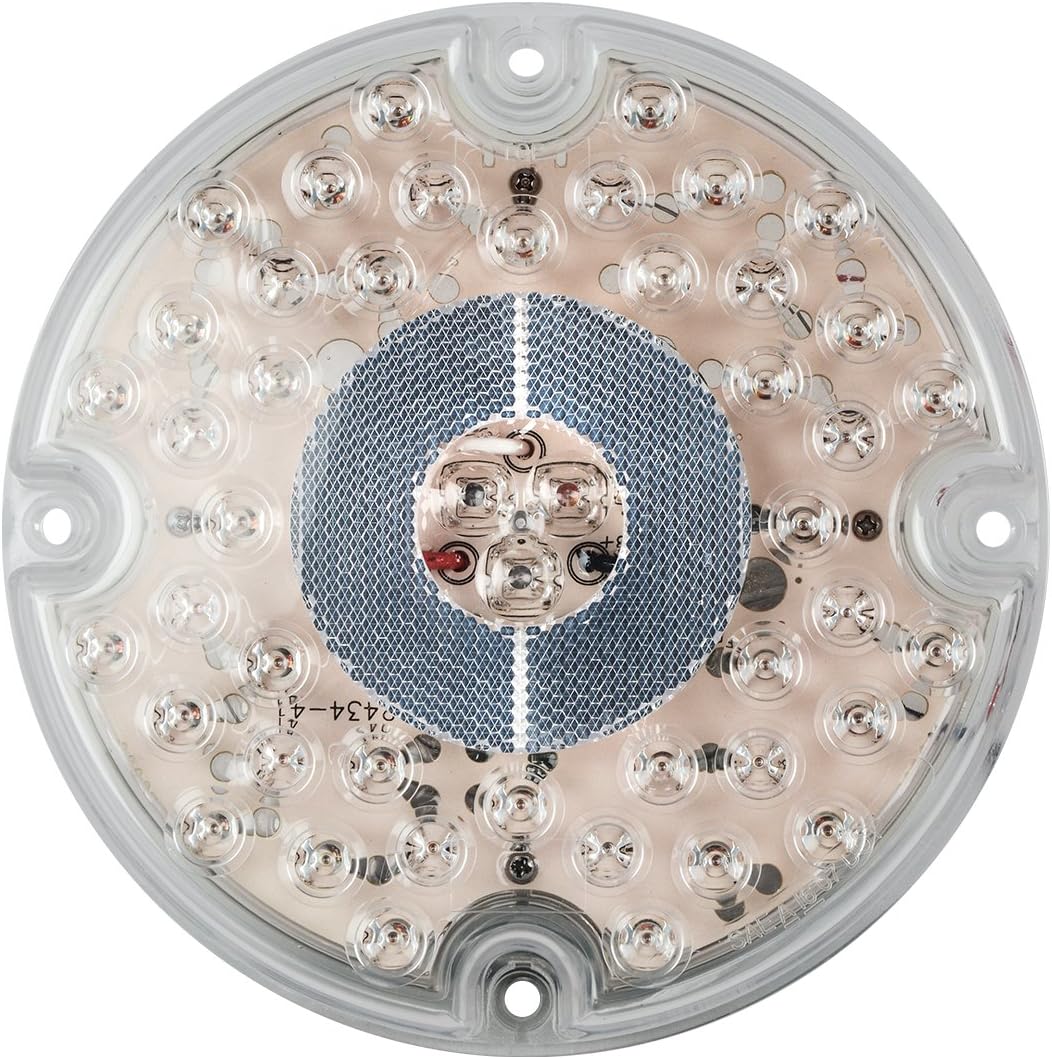 GG Grand General 82335 7 Inches Amber/Clear 47 LED Bus Park/Turn Light, High/Low, 3 Wires