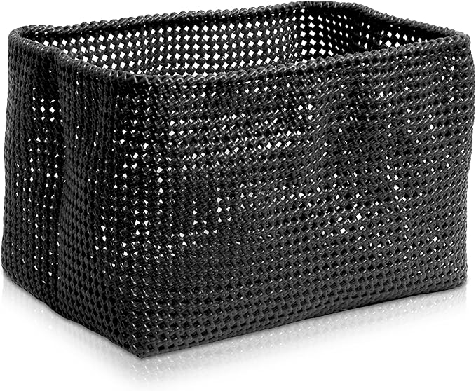 Möve Tube Rechteckiger Korb 16,5 x 28 x 18 cm aus formbarem Kunststoff, Black Möve Tube Rechteckiger Korb 16,5 x 28 x 18 cm aus formbarem Kunststoff, Black