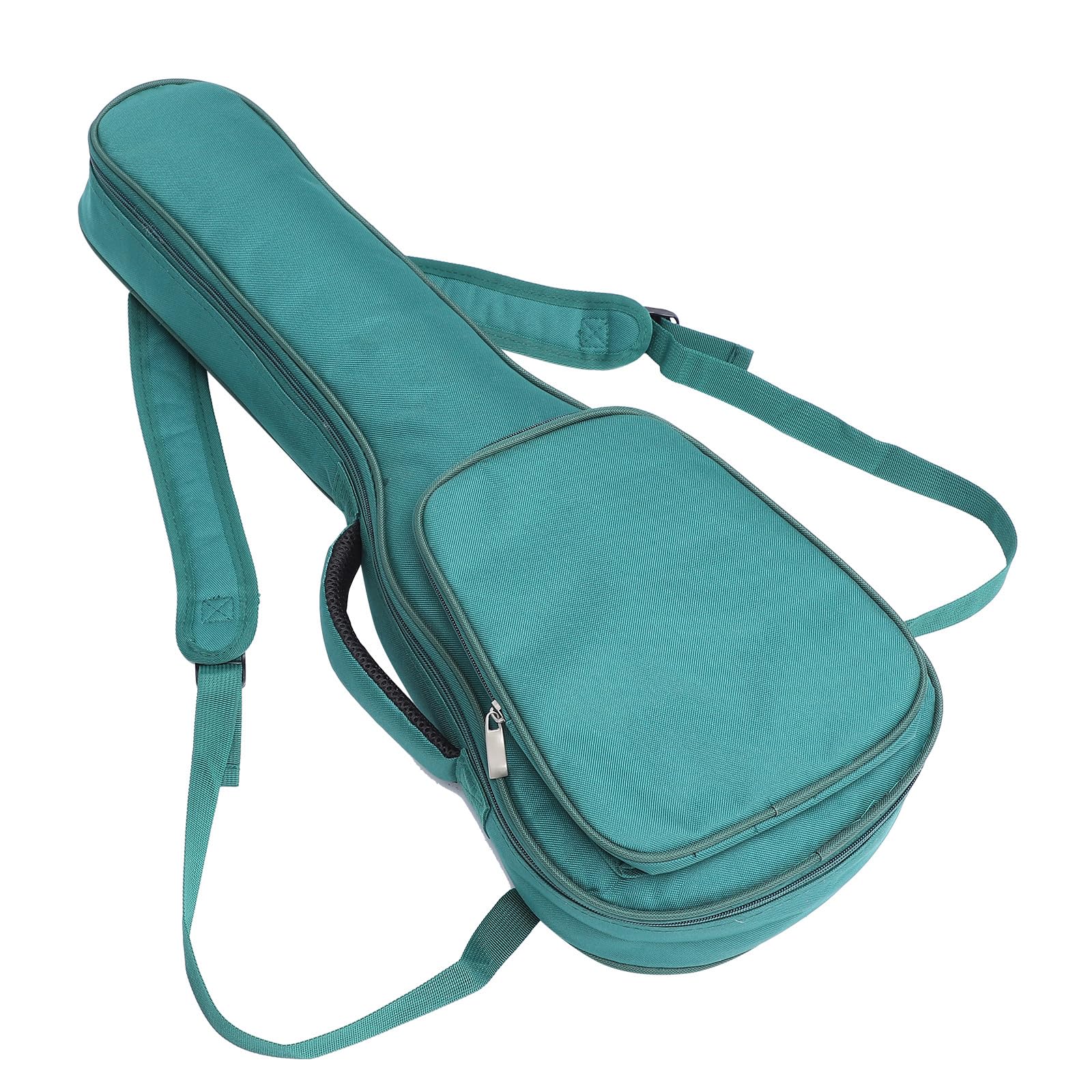 UKCOCO Borsa per Ukulele 26/27 Pollici Imbottita Oxford Verde, Custodia Portatile Leggera a 4 Corde Fodera Semplice, Accessorio Pratico e Adulti, per Trasporto e Protezione