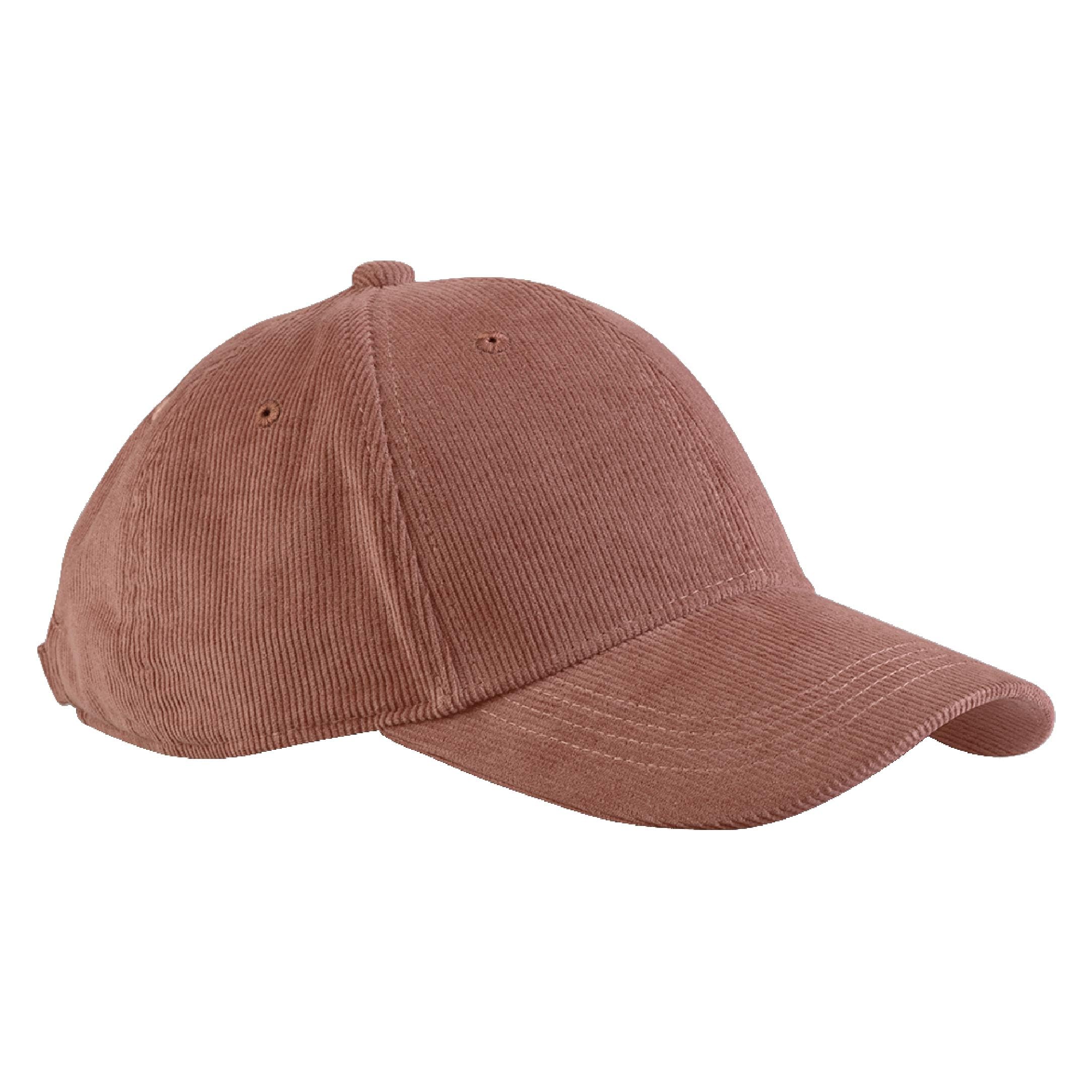 Beechfield Unisex Redwood - Earthaware Organic Cord Baseball Cap - Running Accessories, Sun Hat, Trucker Cap Mens Cap, Womens Cap, Cap, Running Hat - 100% Organic Cotton Corduroy