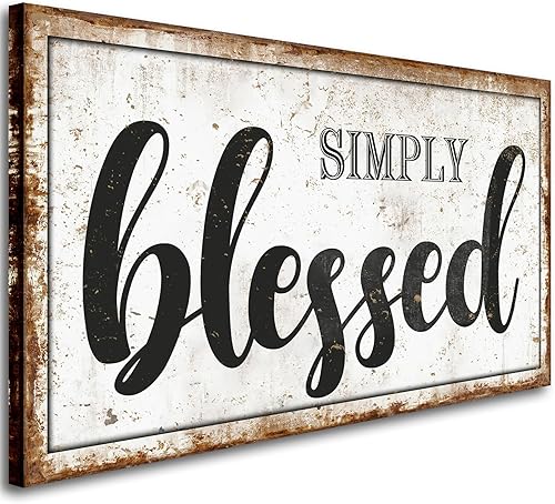 MESESE Lienzo decorativo para pared de sala de estar, decoración de pared bendita, arte de pared, impresiones rústicas en lienzo para dormitorio,