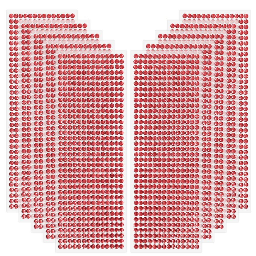 5040 Pièces Strass Autocollants 5mm Rose - Pierres Précieuses Adhésives Pour DIY, Visage Et Décoration