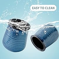 Vista 6 de HASENSE Soporte grande para utensilios de cocina de cerámica para encimera de cocina, organizador de utensilios de cocina de 7.1" para encimera