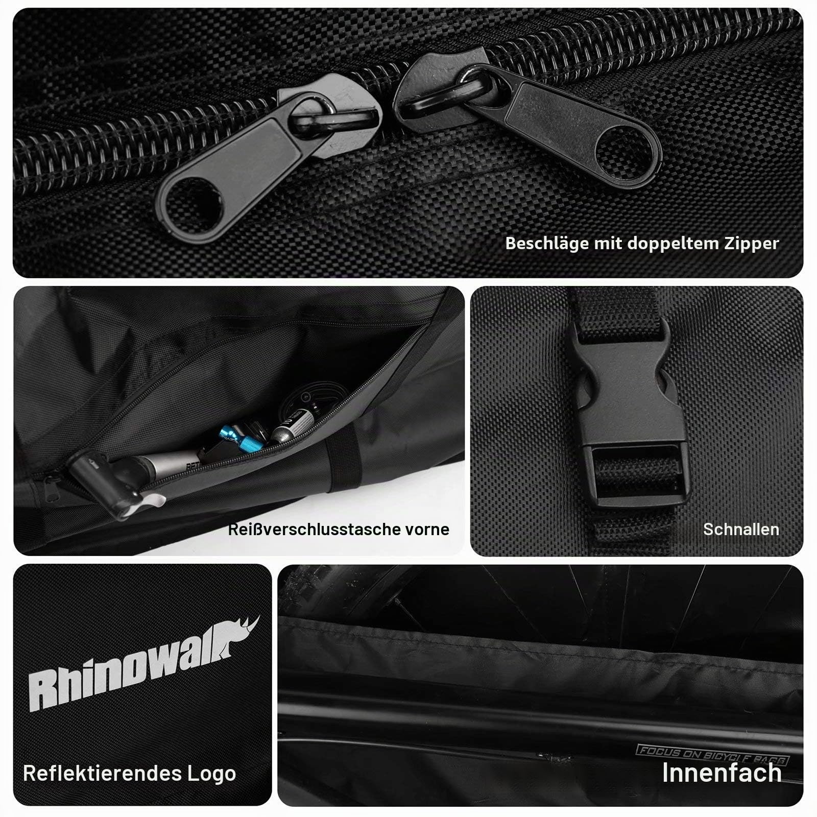 Rhinowalk Bike Carrying Bag for 26 to 27.5 inch MTB Mountain Bike/700C Road Bike Transport Luggage Travel Case
