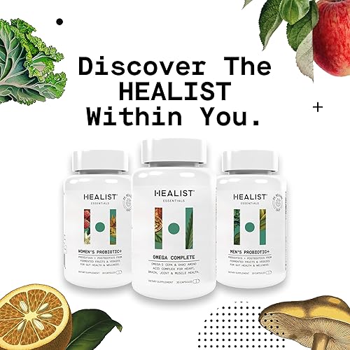 Miniatura 6 de Healist Essentials Suplementos Omega 3, cápsulas de suplemento de aceite de pescado para hombres y mujeres, salud del corazón, cerebro, ojos y