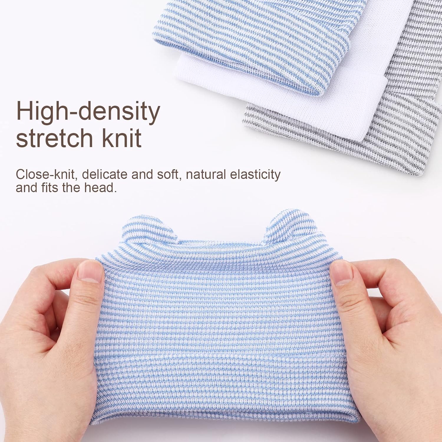 Newborn Baby Girl Hats with Bow No Scratch Cotton Toddler Infant Hat Beanie Caps Soft Newborn Hospital Hat 0-3 Months - Image 4