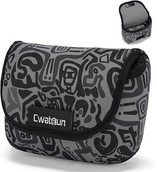 Cwatcun Neoprene Compact Camera Pouch - The Small Case & Travel Sleeve Bag for Digital Camera Ricoh/Canon/Sony & More