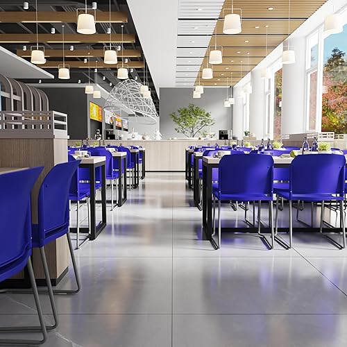 Miniatura 2 de Flash Furniture Hercules Series - Silla apilable contorneada con respaldo completo de 880 libras con base de trineo recubierto de polvo gris, 23.75