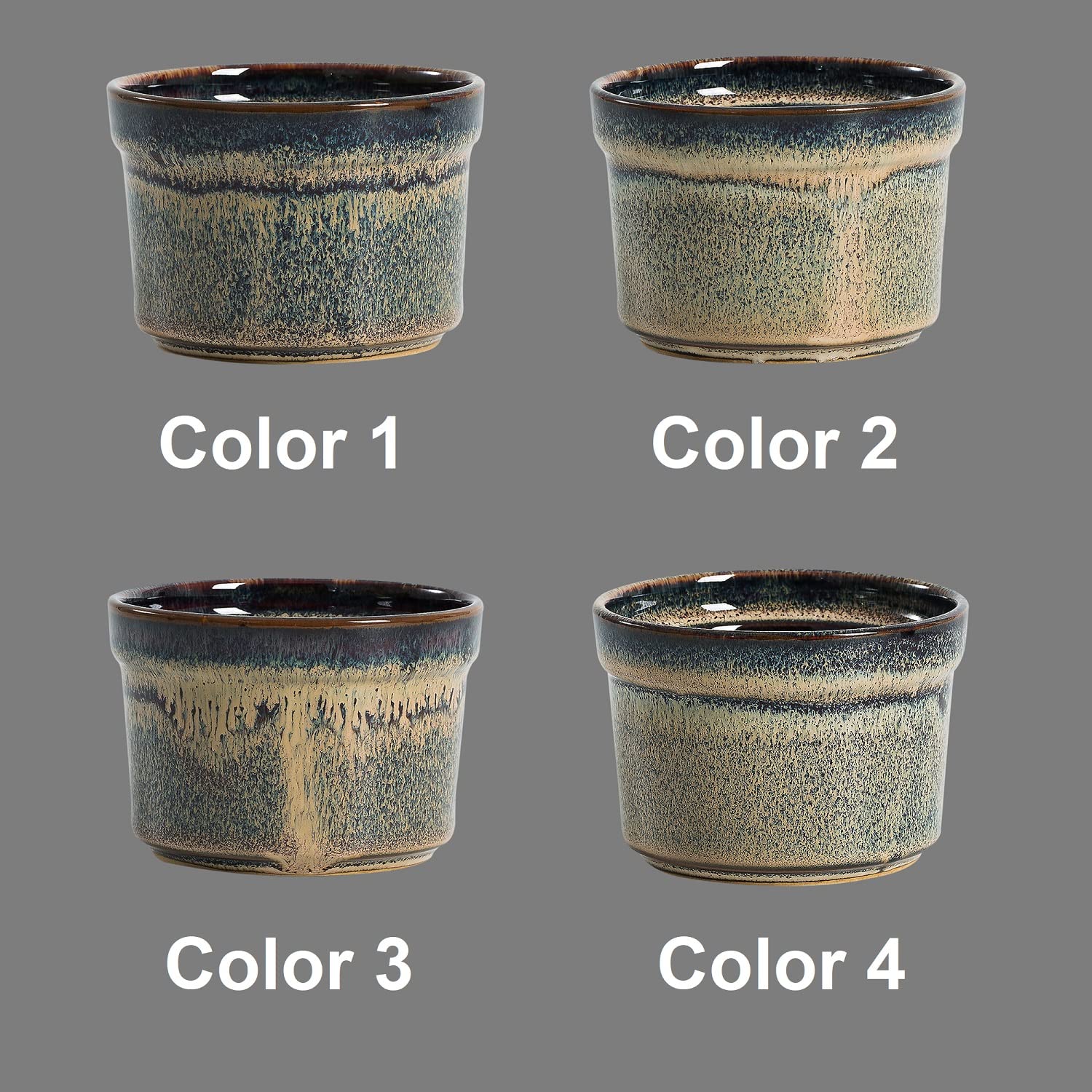 Cerámica Ramekins 5 onzas, porcelana Ramekins juego de 4, apto para horno, pequeños ramequines para hornear para platos de crema Brulee
