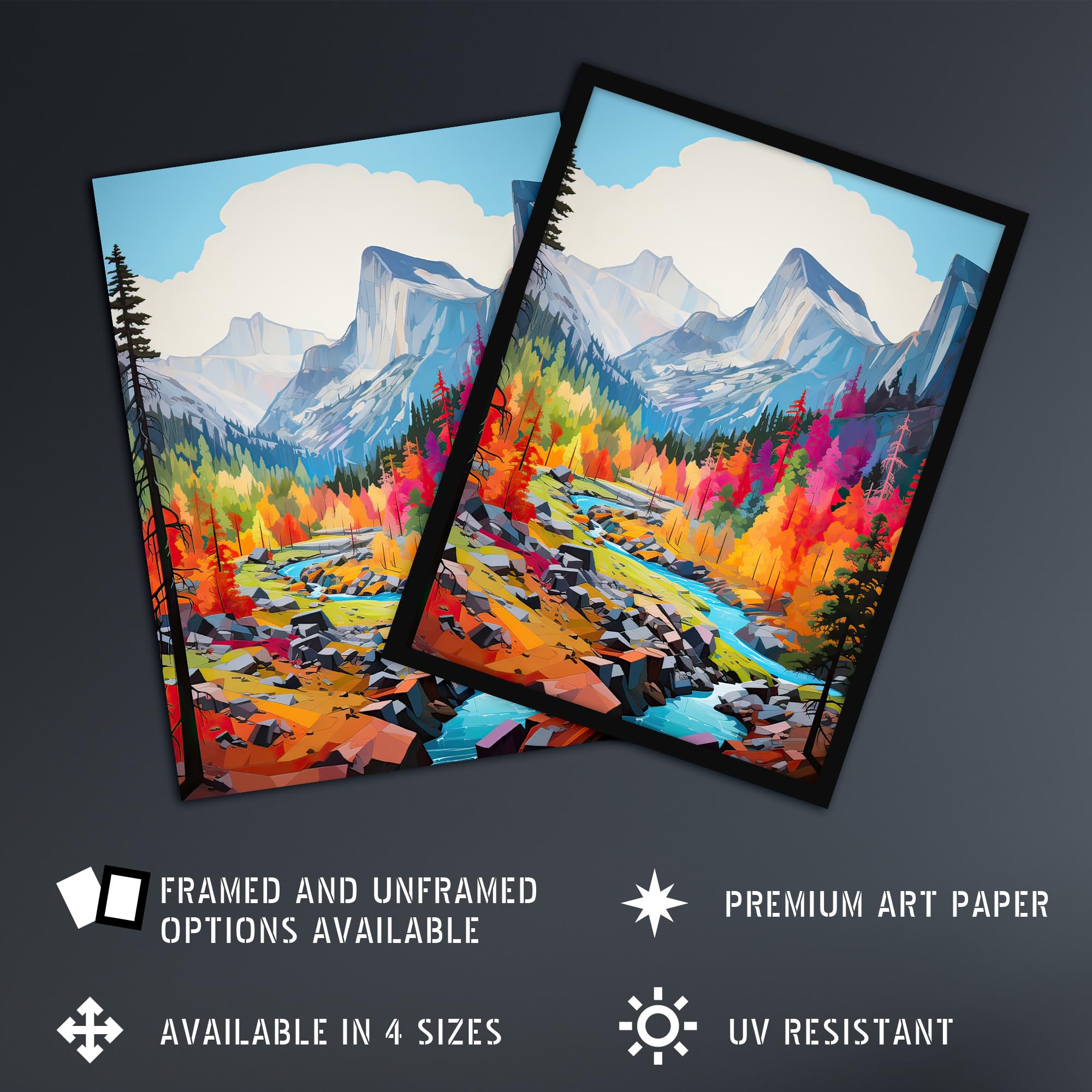 Amazon.com: Artery8 Colourful Yosemite National Park Forest