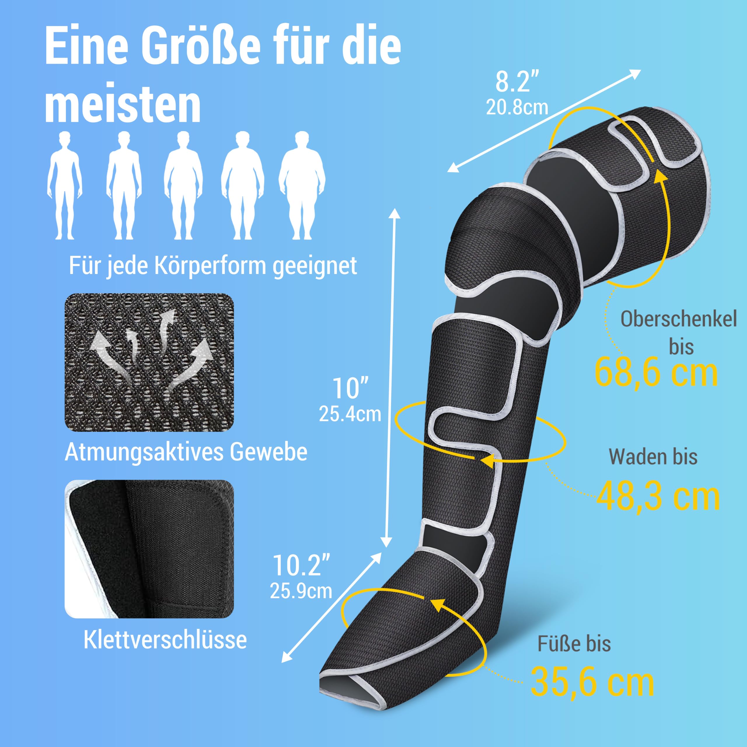 COMFIER Beinmassagegerät mit Wärme und Kompression | Massagegerät Bein für Muskelentspannung, 3 Modi, 3 Intensitäten, 3 Wärmestufen, Geschenk für Frauen und Männer