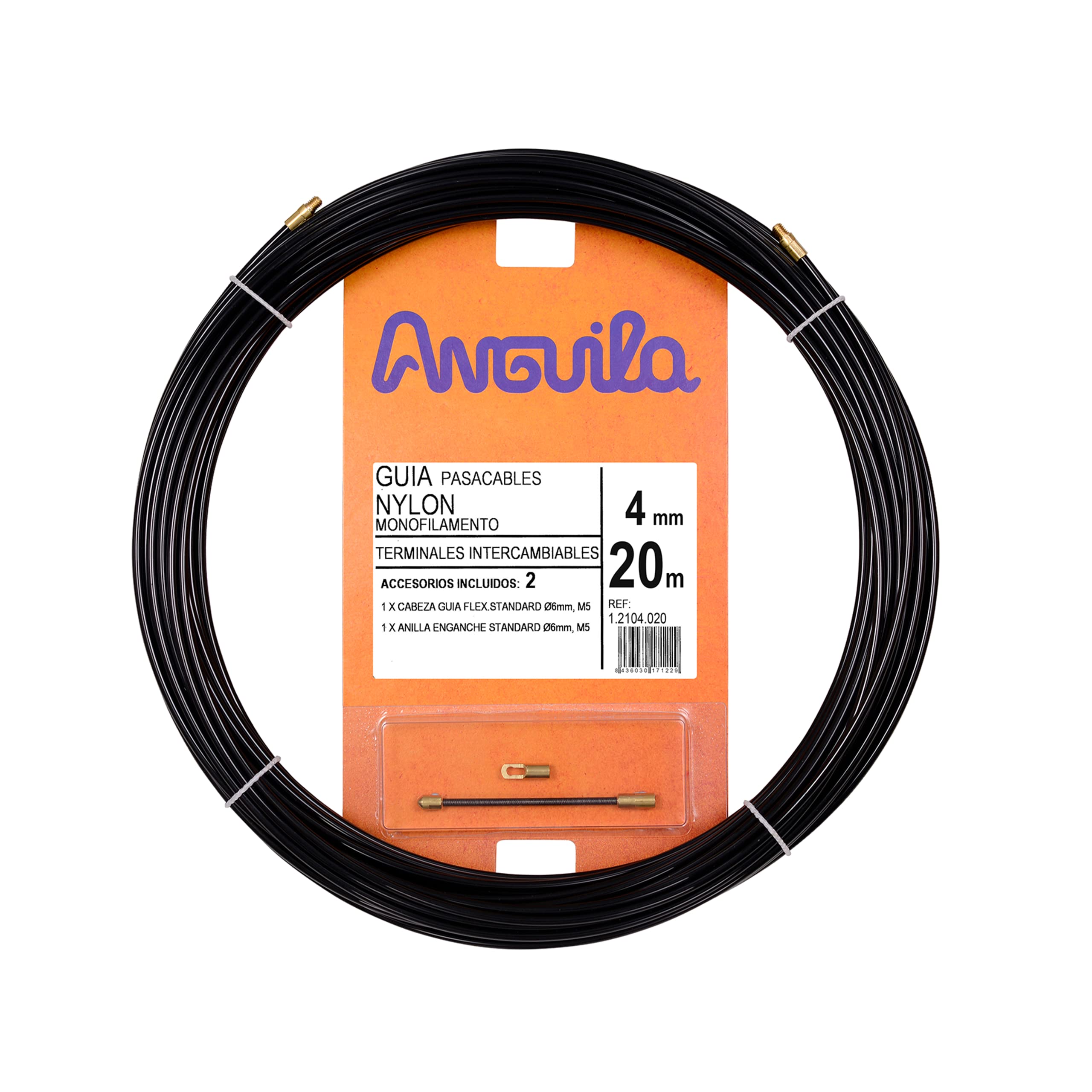 Anguila, Black/White, 4mm