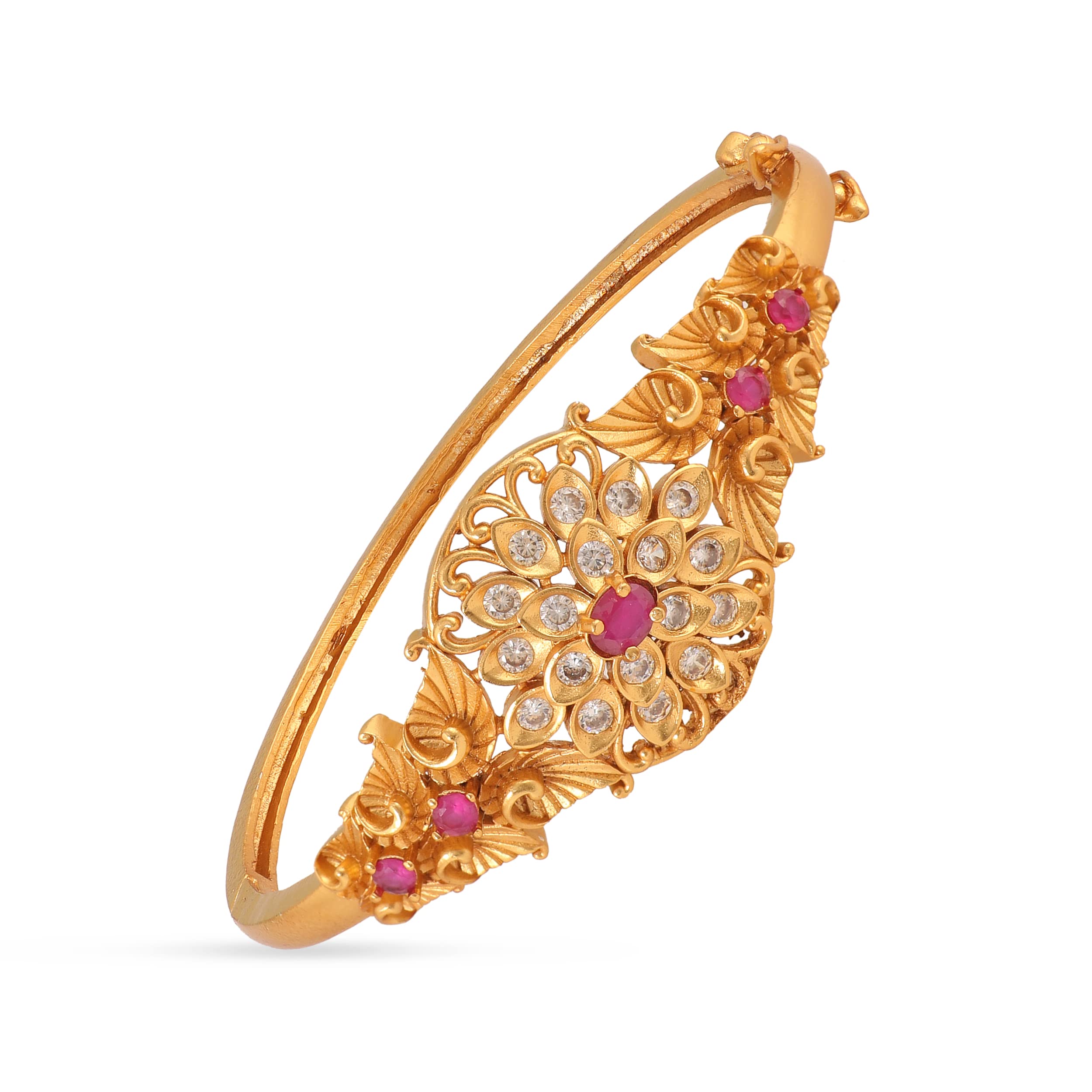 TARINIKA Antique Gold Plated Manya Bracelet with floral Design - Indian Bracelets for Women Perfect for Ethnic occasions | Traditional Bracelet For Women | 1 Year Warranty* (B08L87D1G6) Amazon Price History, Amazon Price Tracker